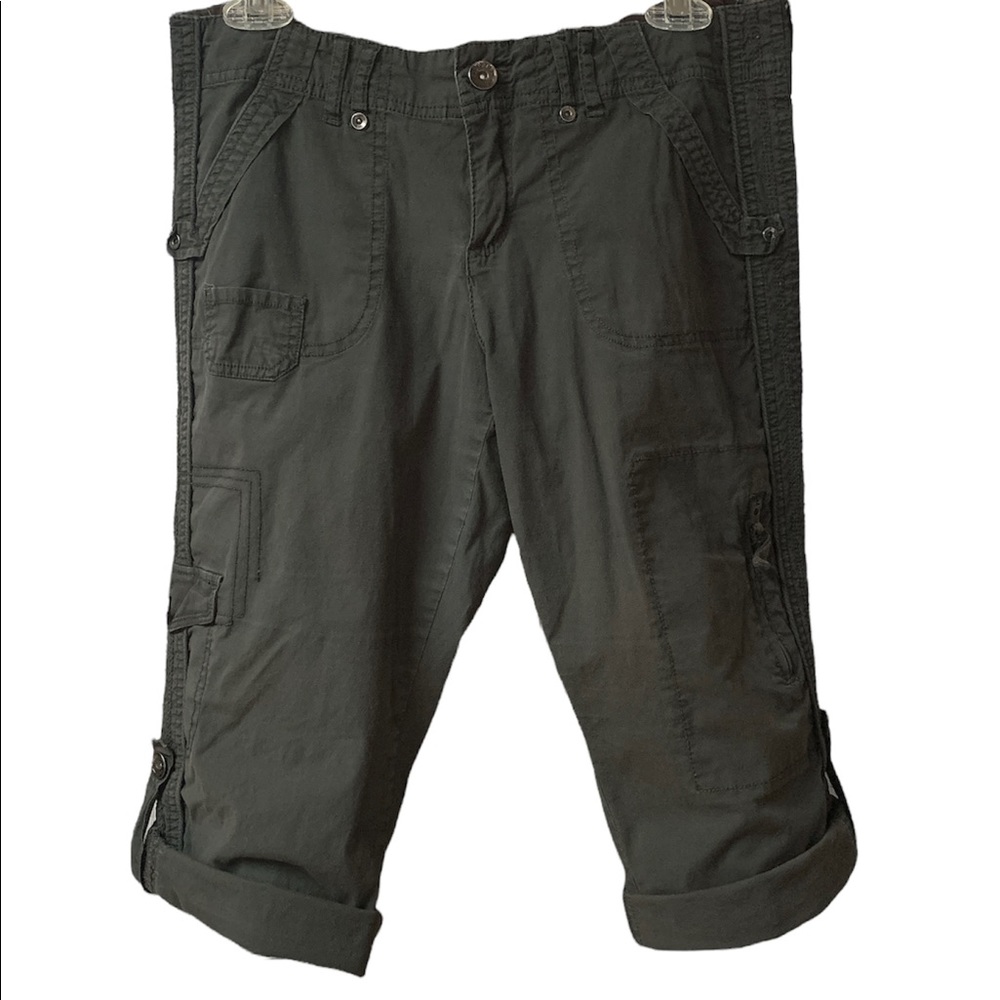Roots 73 Women’s Roll Tab Hem Cargo Capri Pants Size 8